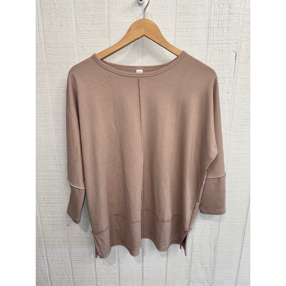 Spanx AirEssentials Tunic Women Rose Pink Crew Neck Dolman Sleeve Small